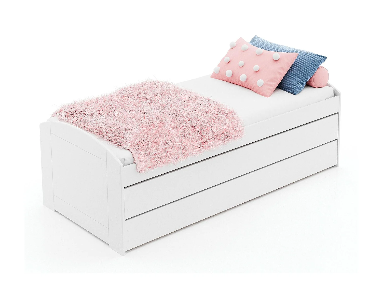 Lit Enfant LORI KSB005 94x204x70 Blanc