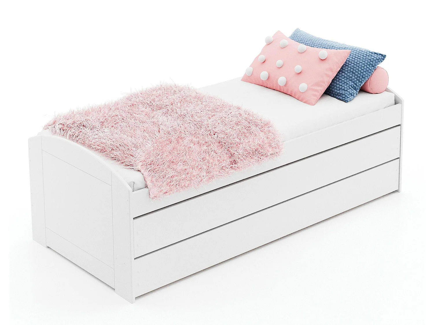 Lit Enfant LORI KSB005 94x204x70 Blanc