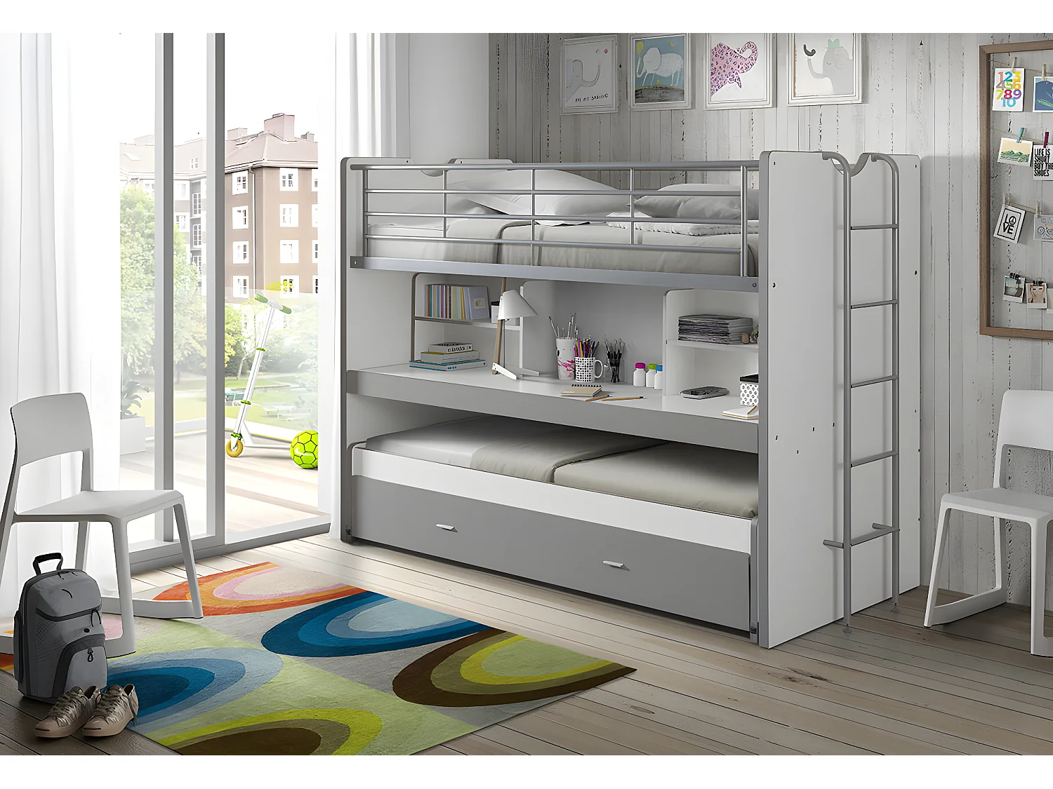 Bed BONNY KSB005 102x222x161 Grijs