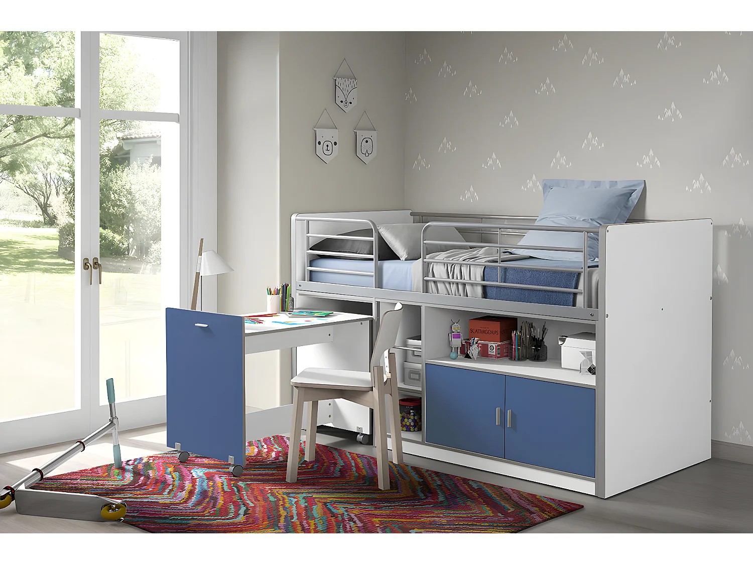 Bed BONNY KSB005 96x207x121 Blauw