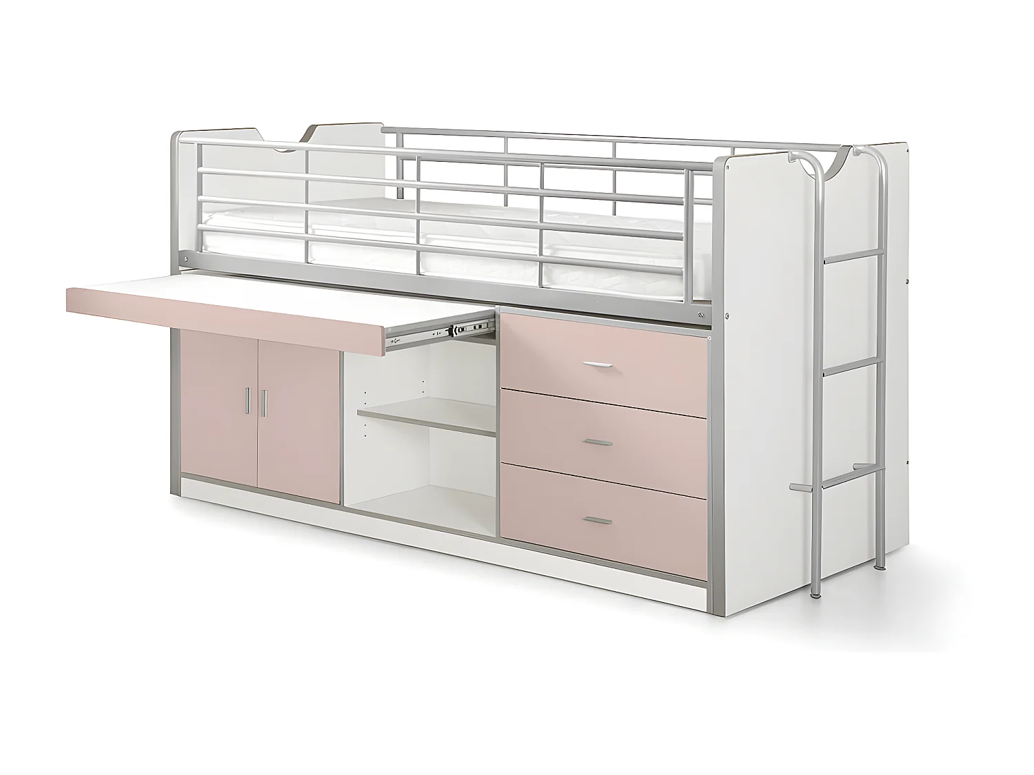 Cama de solteiro infantil BONNY KSB005 90x200 cm Rosa