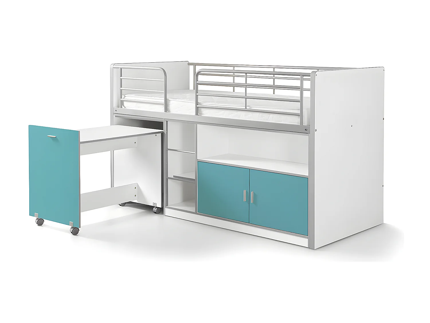 Kinderbett BONNY KSB005 96x207x121 Blau