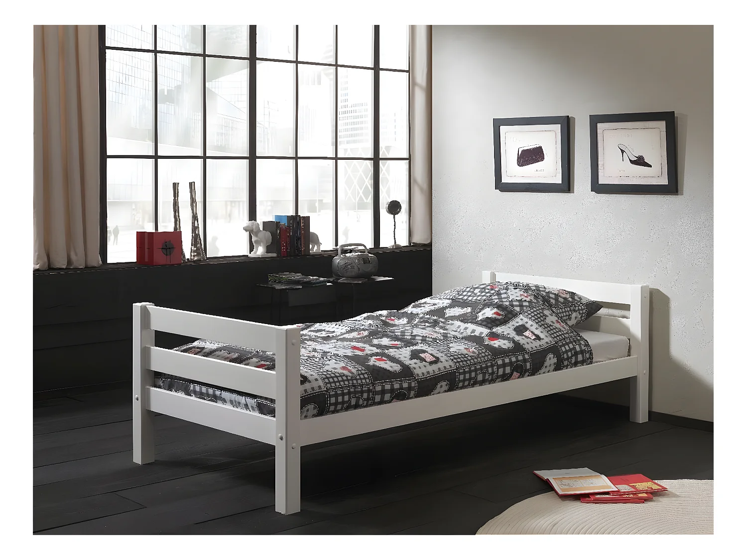 Bed PINO KSB005 99x209x63 Wit