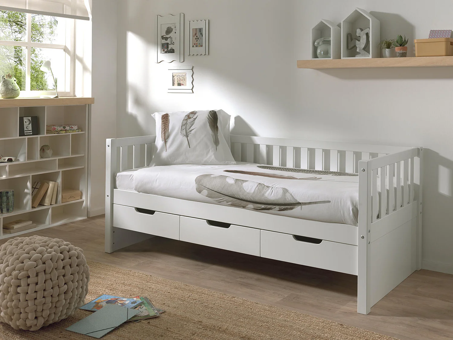 Cama Infantil FRITZ KSB005 99x212x86 Blanco