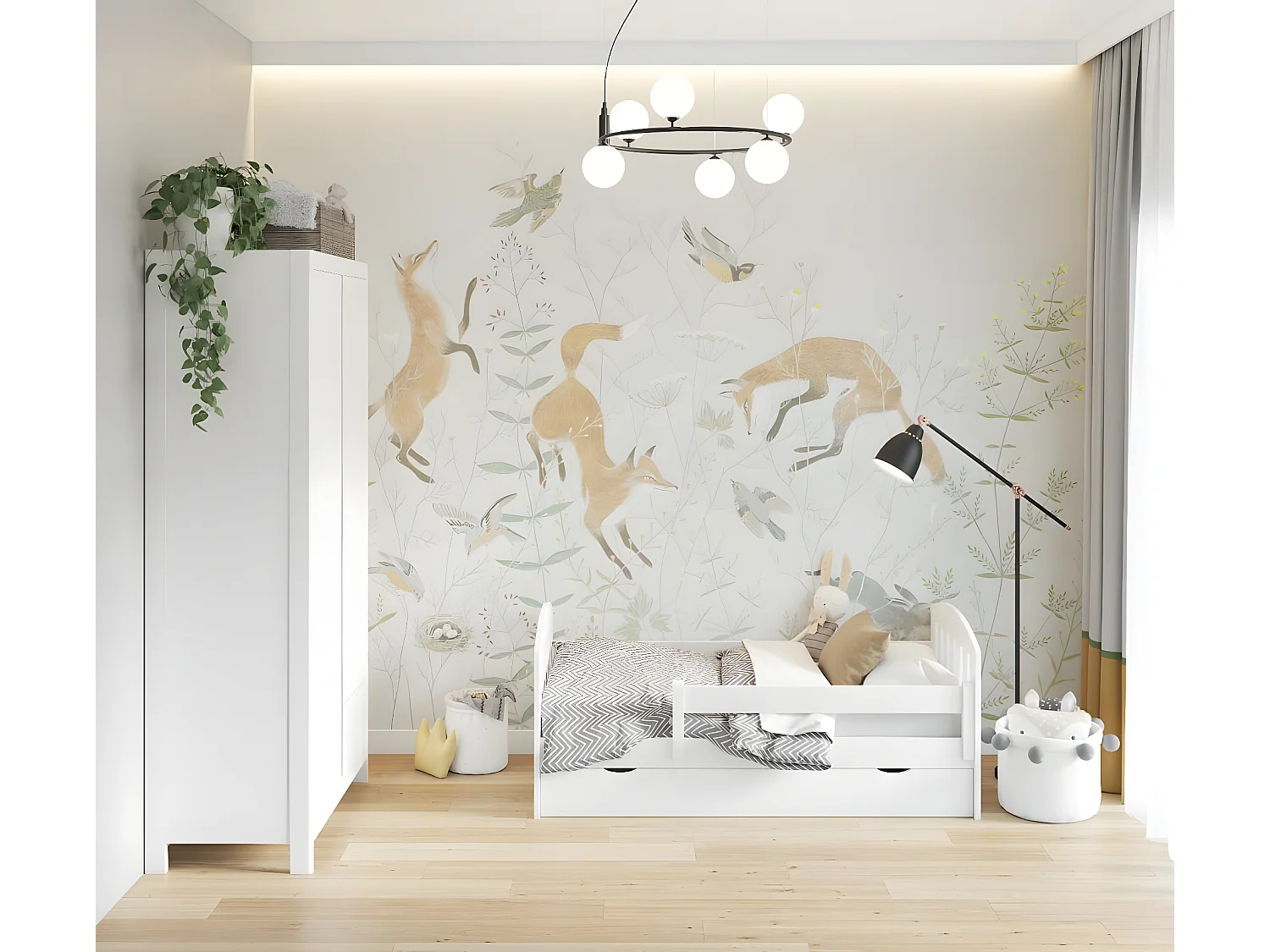 Cama Infantil LUX KSB001 90x163x70 Blanco