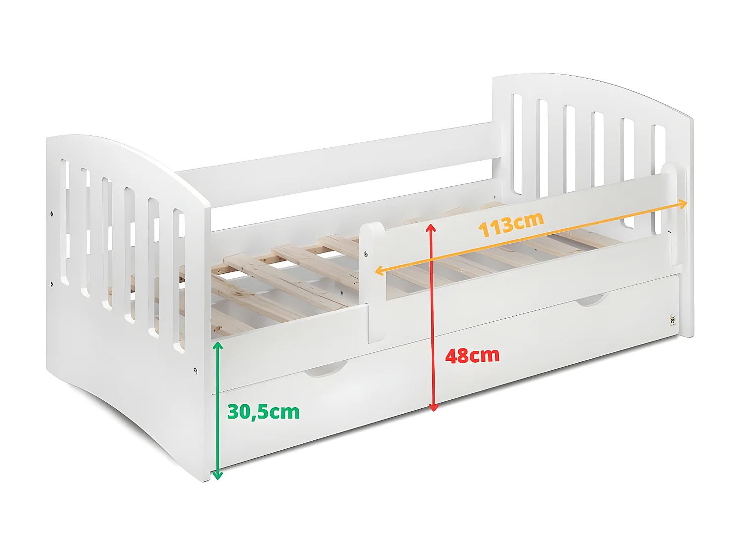 Cama Infantil LUX KSB001 90x163x70 Blanco