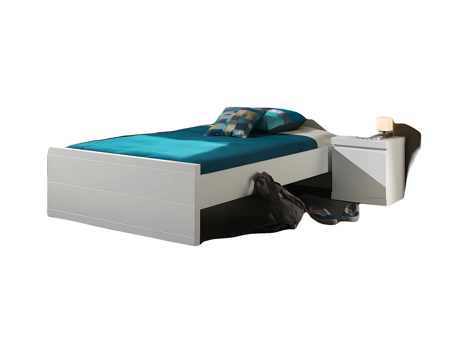 Bed LARA BF008 120x200 cm Wit