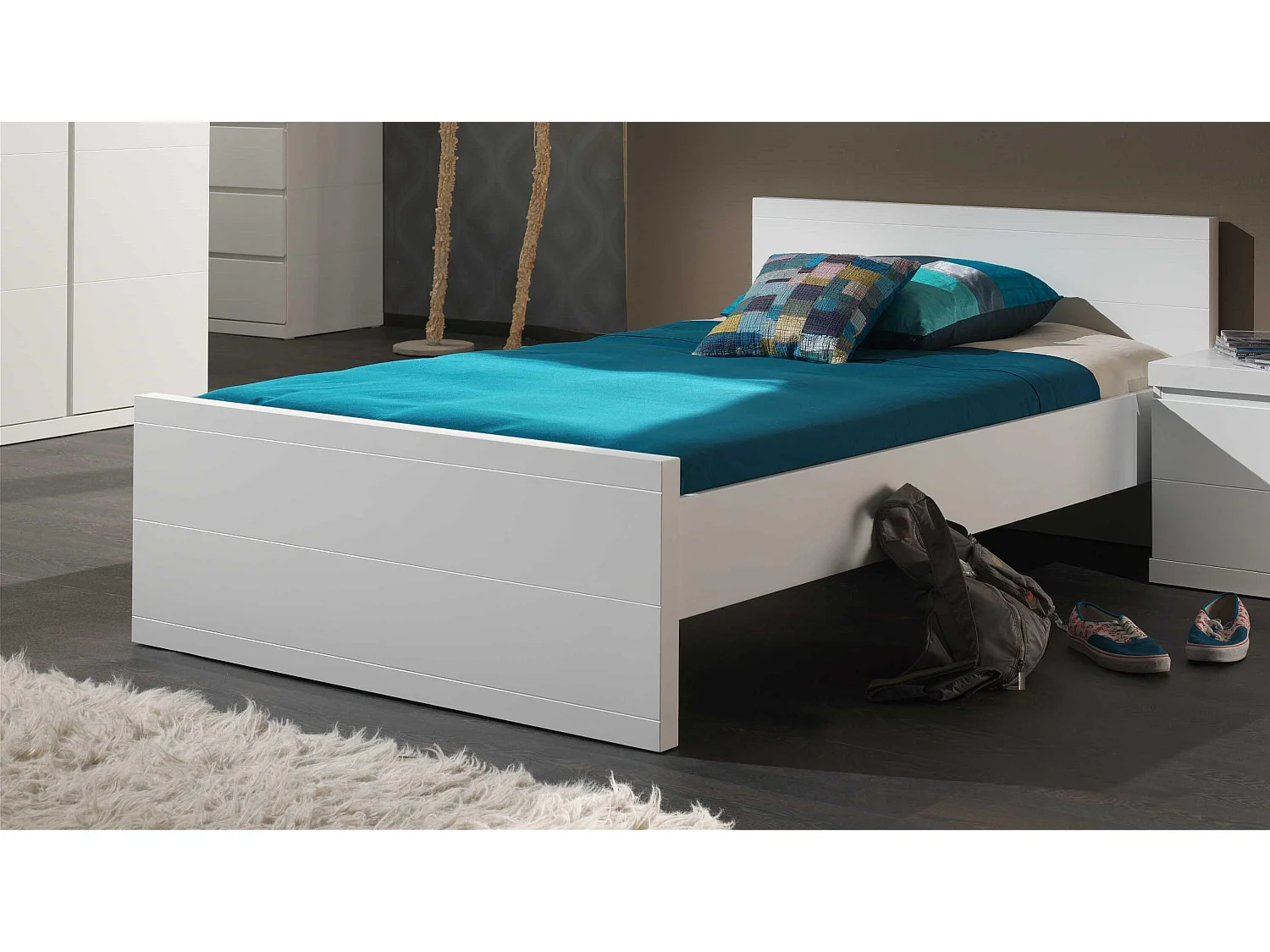 Cadre de lit LARA BF008 120x200 cm Blanc