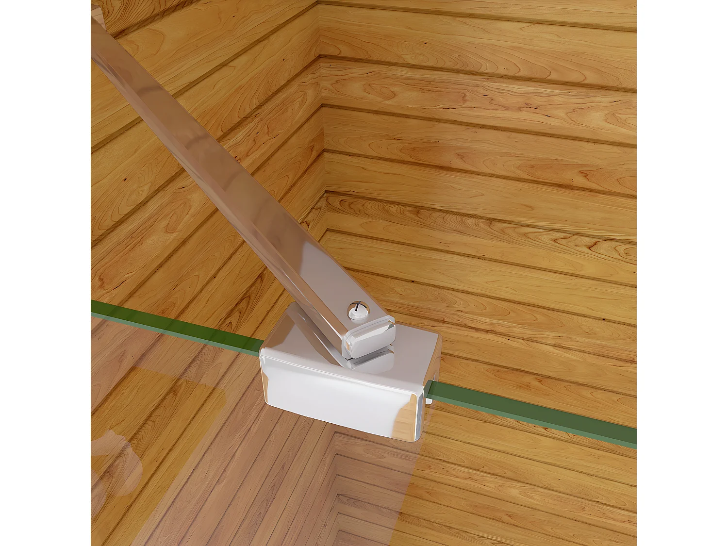 Box Doccia Walk In 80x190cm Parete Fissa in Vetro Temperato 6 mm Anticalcare Multi Fasce Satinate Opache con Barra Stabilizzatrice 45cm Cromo Lucido