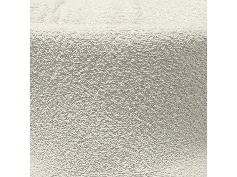 Fauteuil pivotant 360° en tissu beige avec coussin amovible - ERNESTO