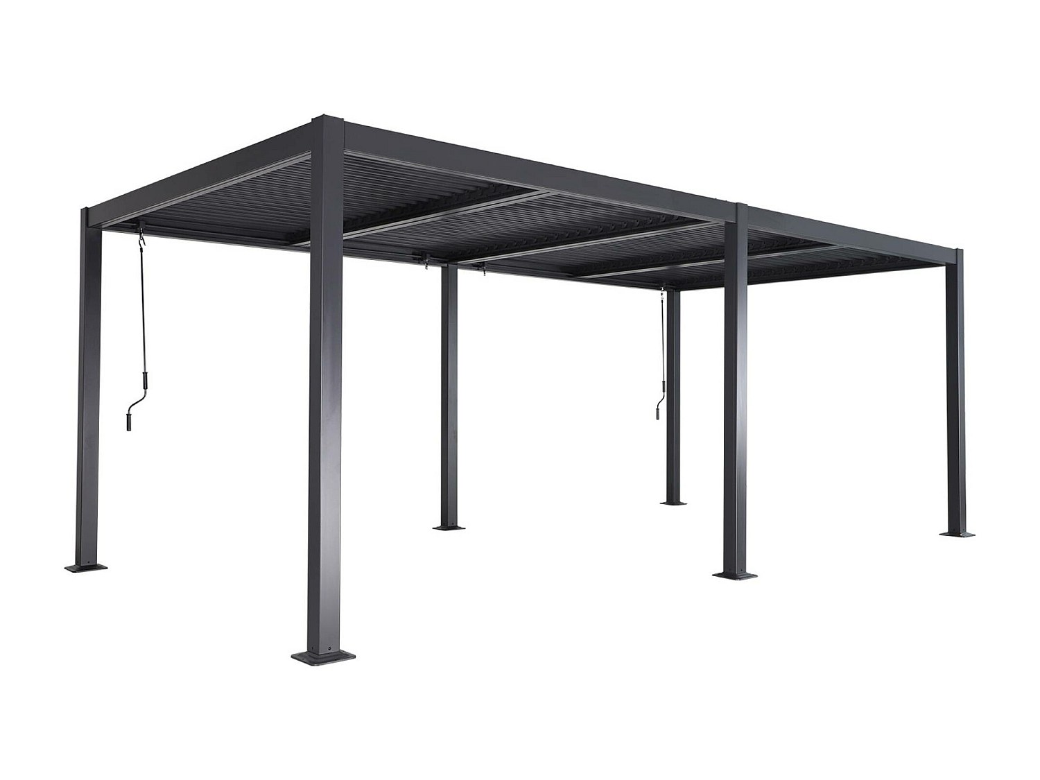 Pérgola bioclimática 3x6m de aluminio y acero con lamas orientables
