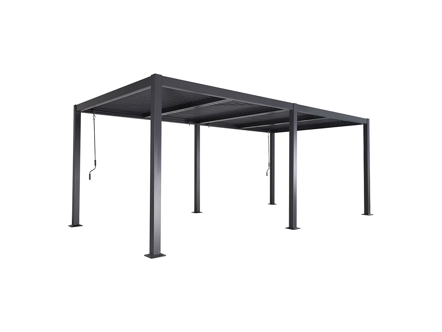 Pérgola bioclimática 3x6m de aluminio y acero con lamas orientables