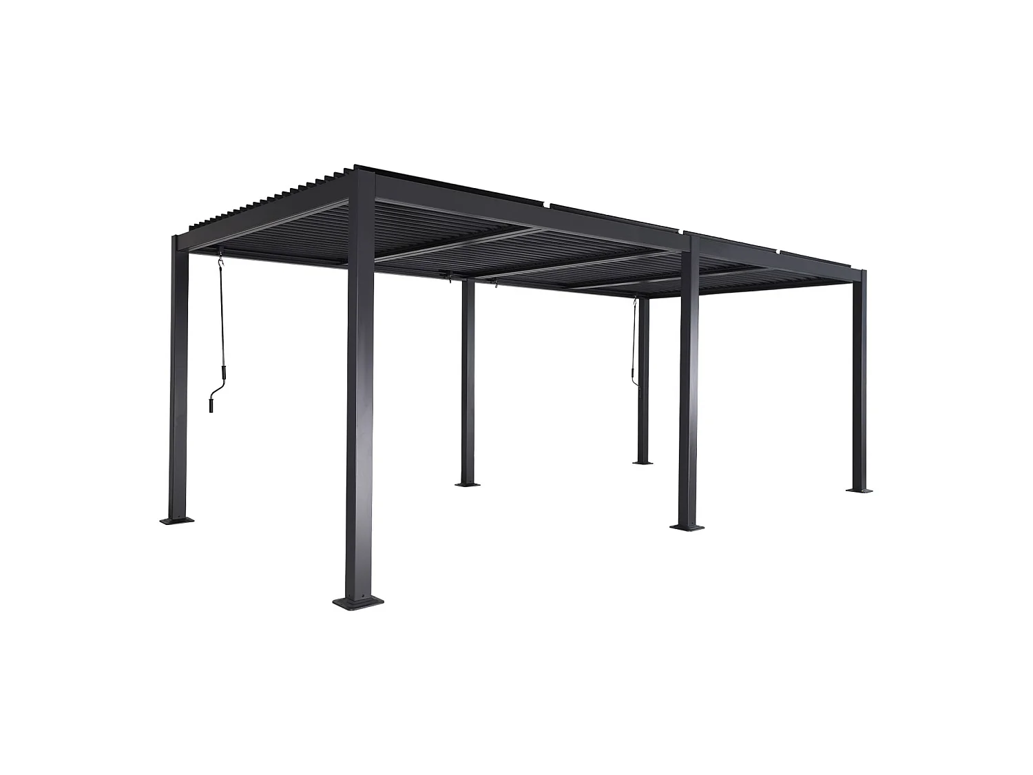 Pérgola bioclimática 3x6m de aluminio y acero con lamas orientables