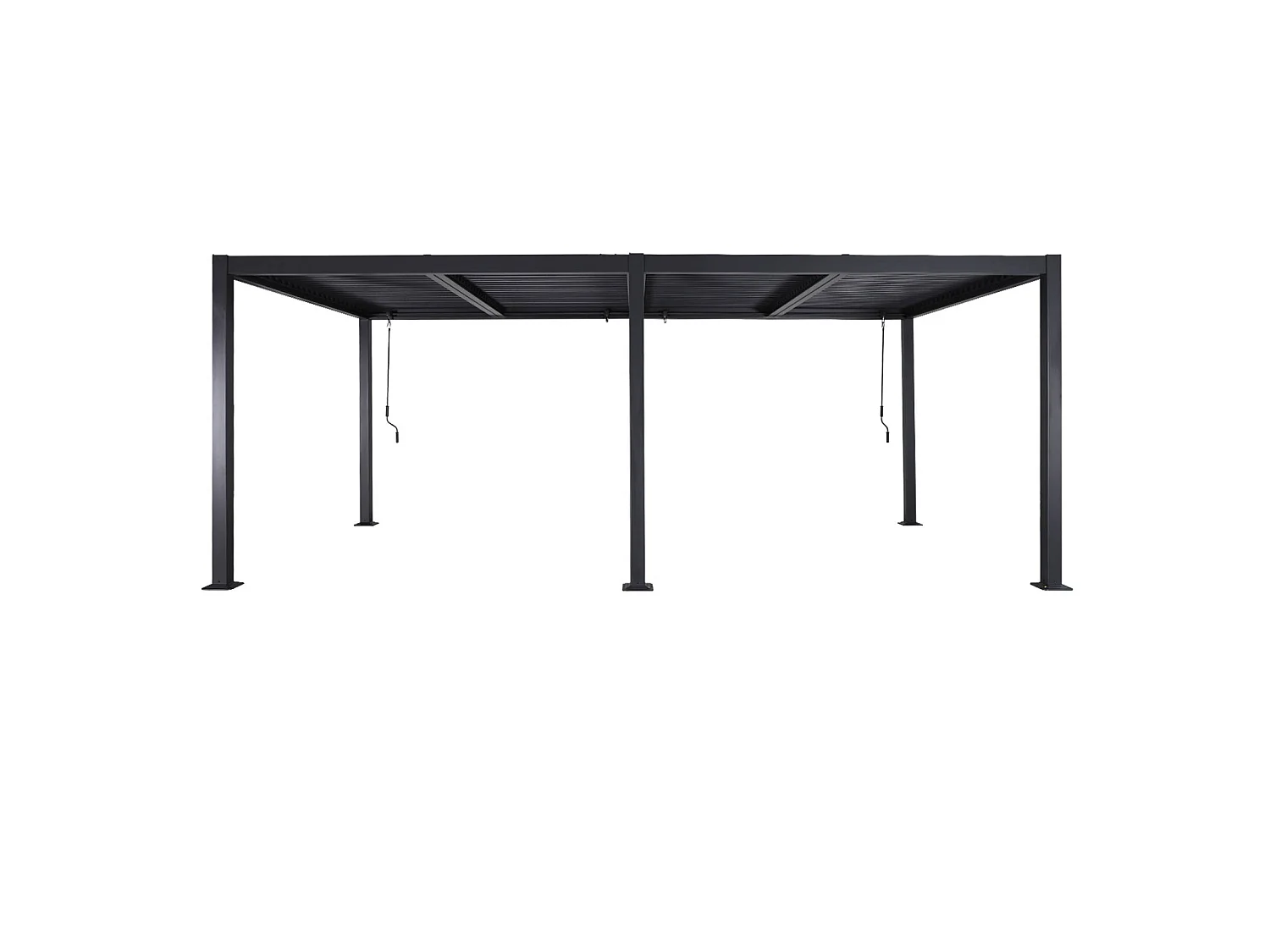 Pérgola bioclimática 3x6m de aluminio y acero con lamas orientables