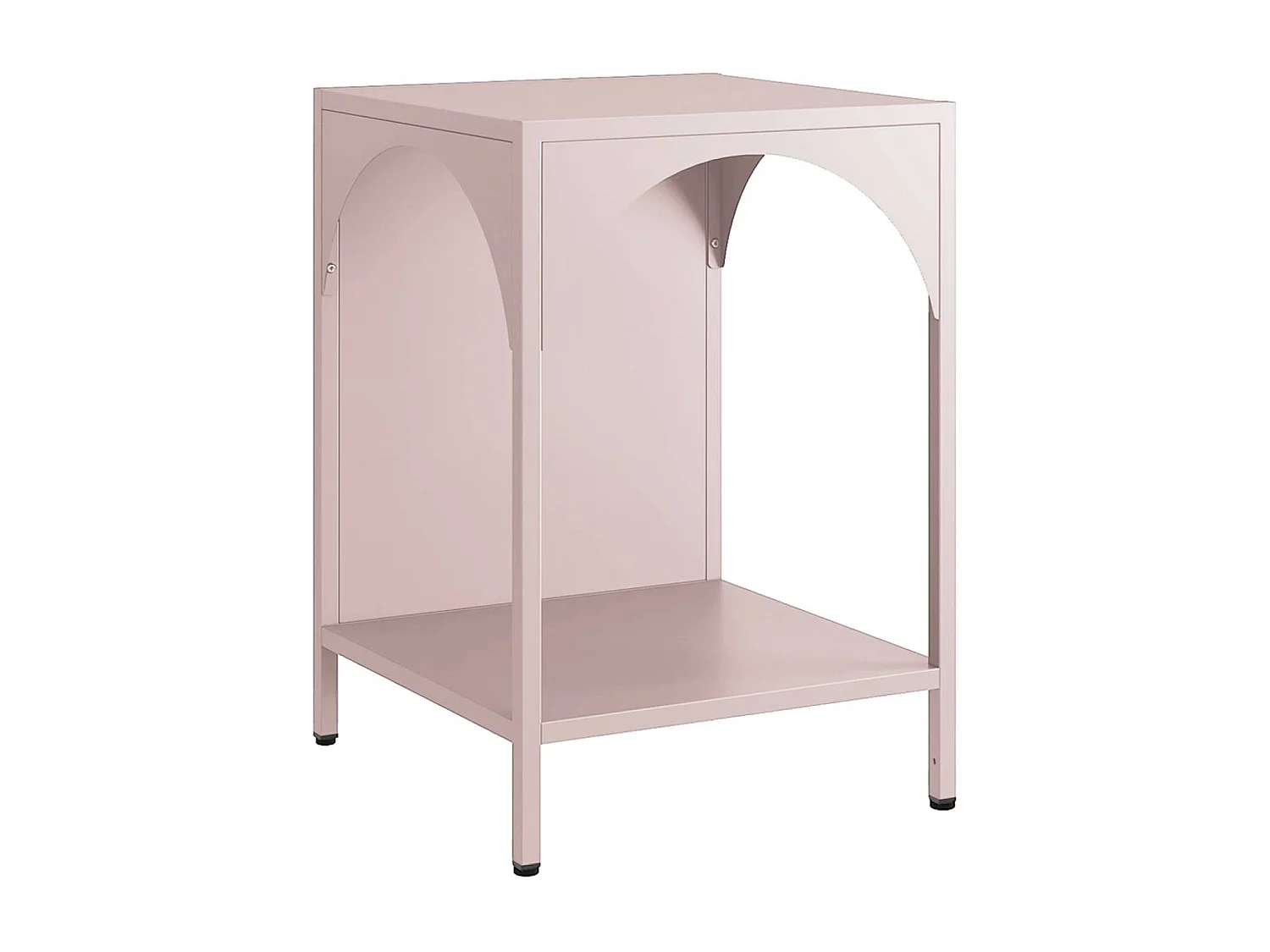 Lot de 2 tables de chevet. tables d'appoint en acier style industriel. rose. L 35 x l 35 x H 52cm