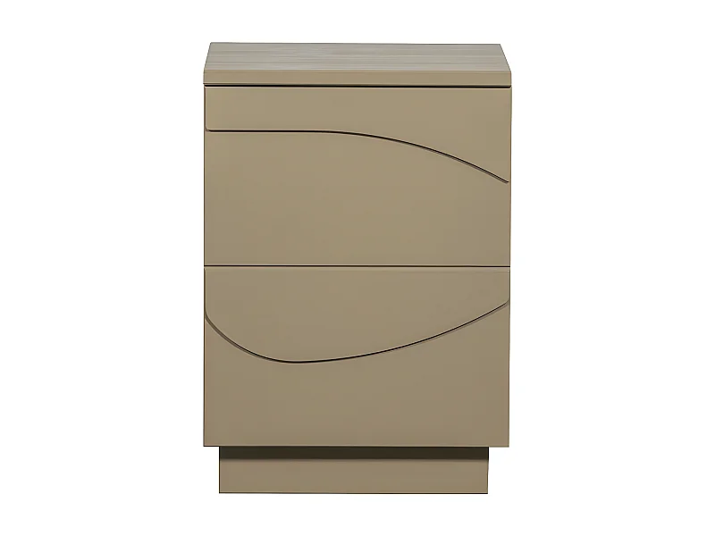 Teo - Table de chevet 1 porte en bois - Marron