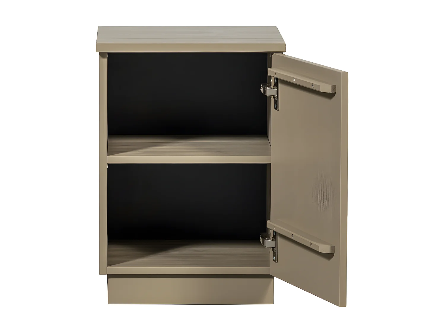 Teo - Table de chevet 1 porte en bois - Marron