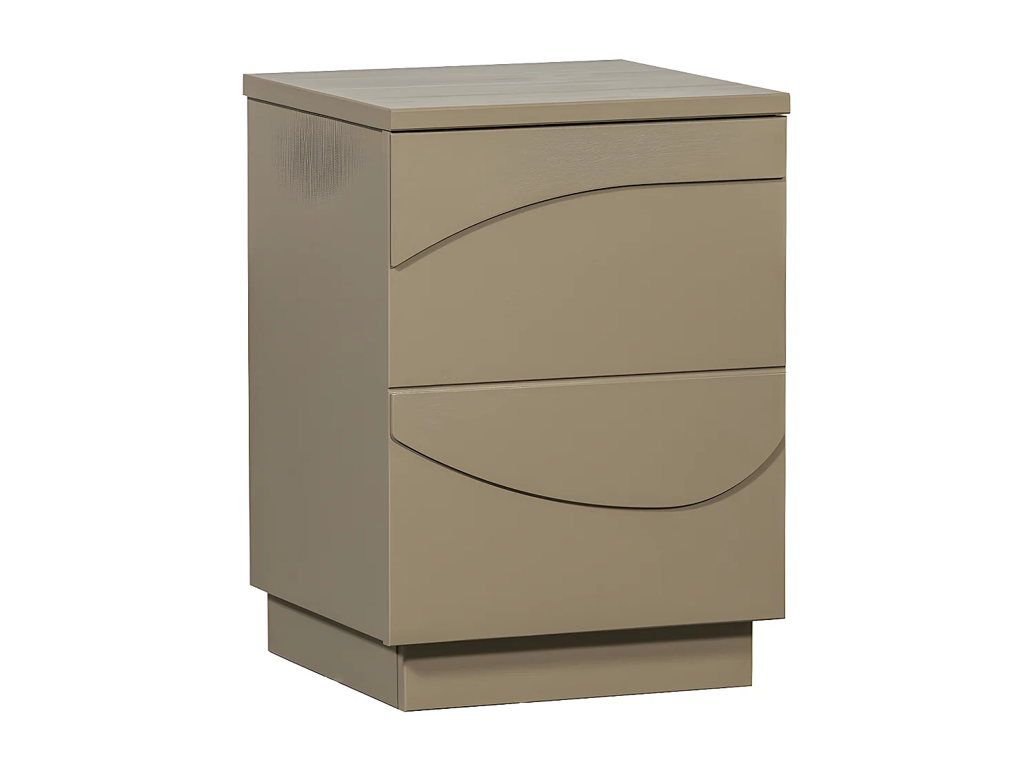 Teo - Table de chevet 1 porte en bois - Marron