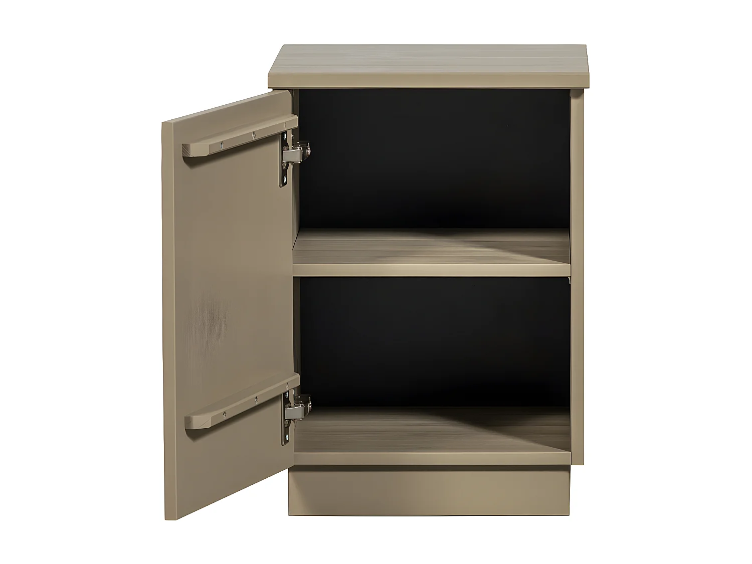 Teo - Table de chevet 1 porte en bois - Marron