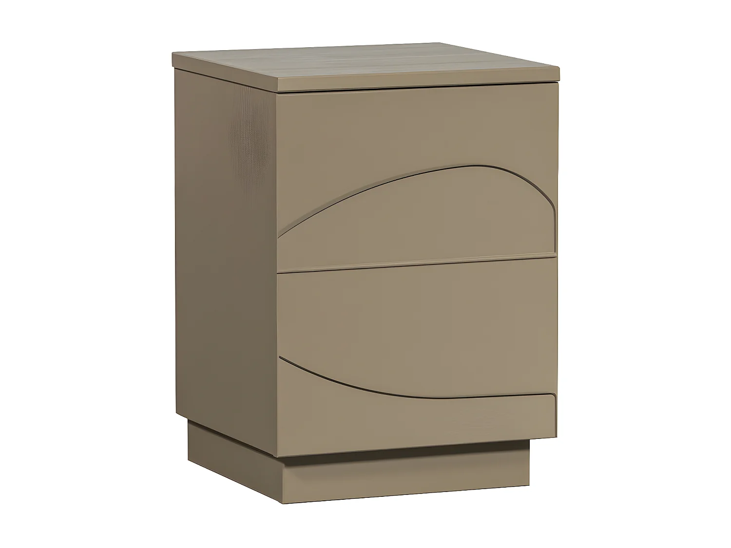 Teo - Table de chevet 1 porte en bois - Marron
