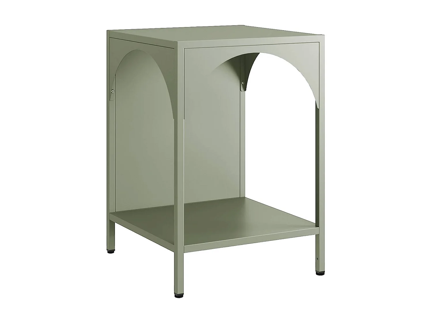 Set 2 comodini, tavolini industriali, verde chiaro