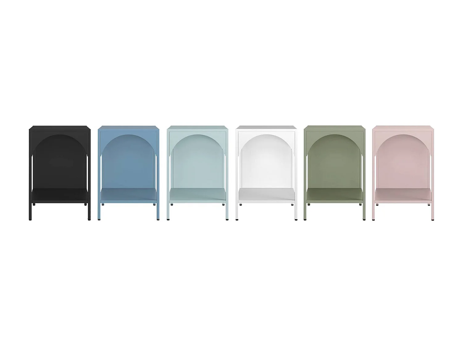 Lot de 2 tables de chevet. tables d'appoint en acier style industriel. blanc. L 35 x l 35 x H 52cm