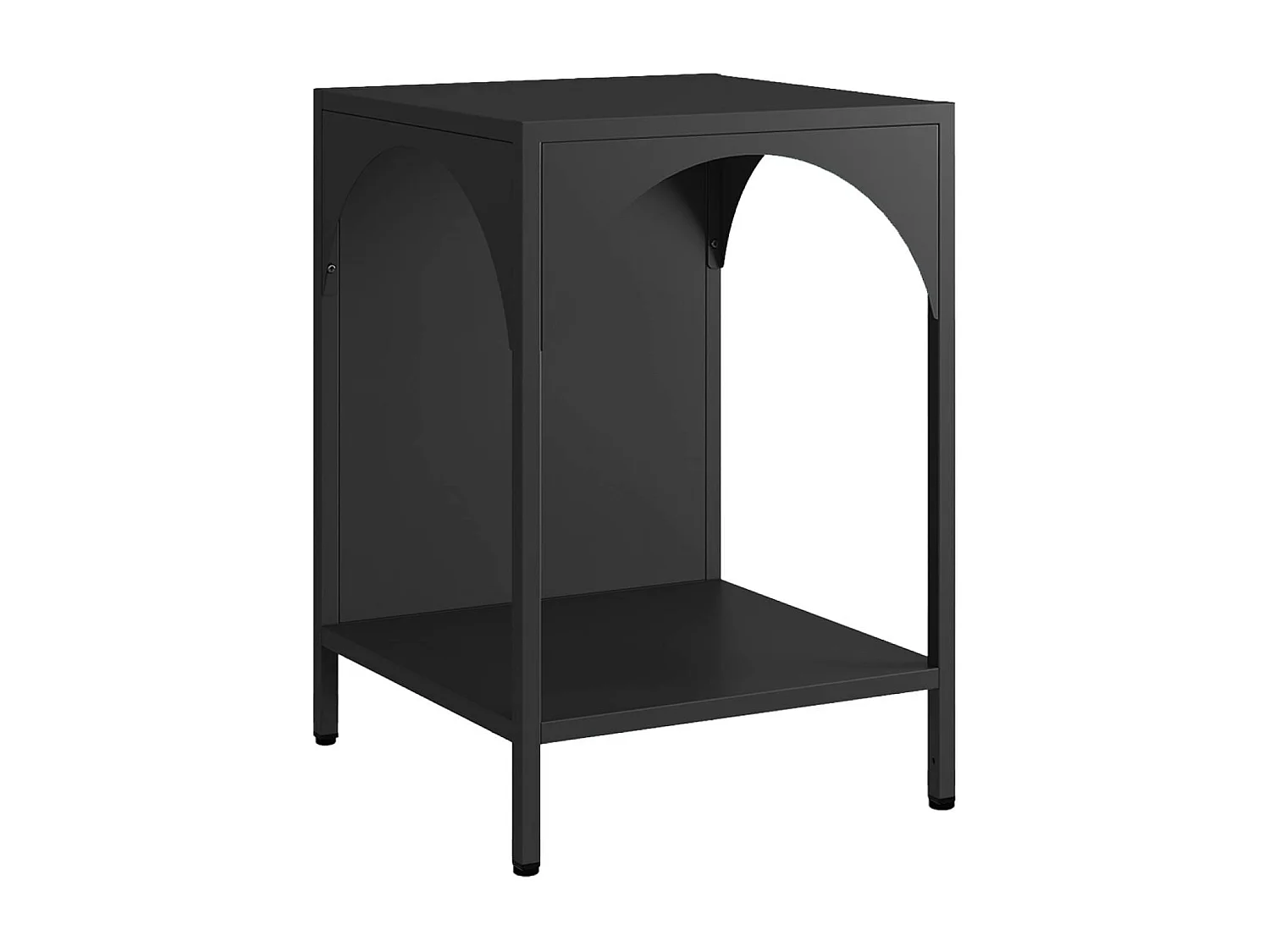 Lot de 2 tables de chevet. tables d'appoint en acier style industriel. noir. L 35 x l 35 x H 52cm