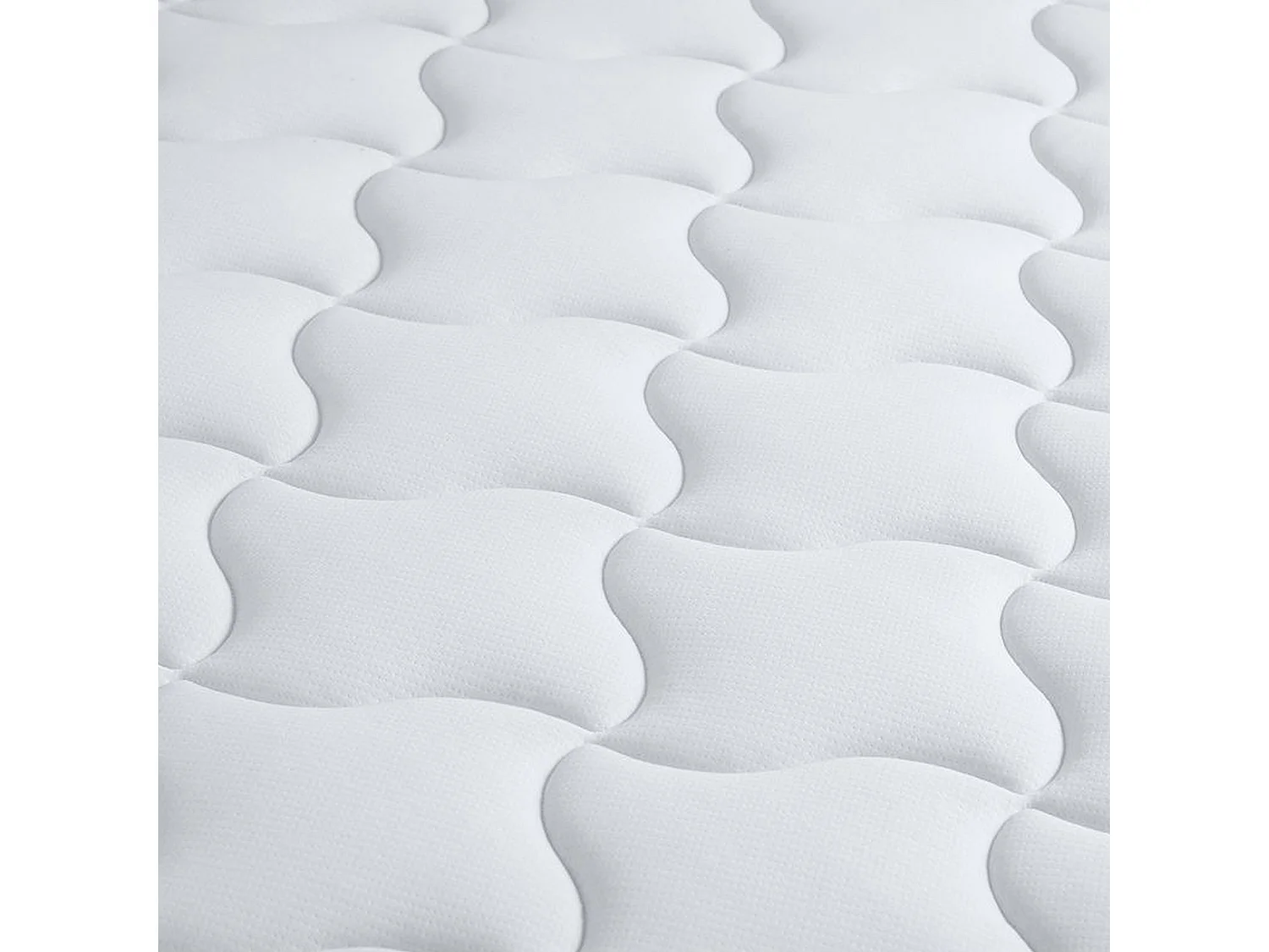 Pack Ensemble Matelas Ressorts + Mémoire de forme + sommier + couette + oreillers ELOISE - Made in France Dimensions - 140 x 190 cm, Sommier - Gris chiné