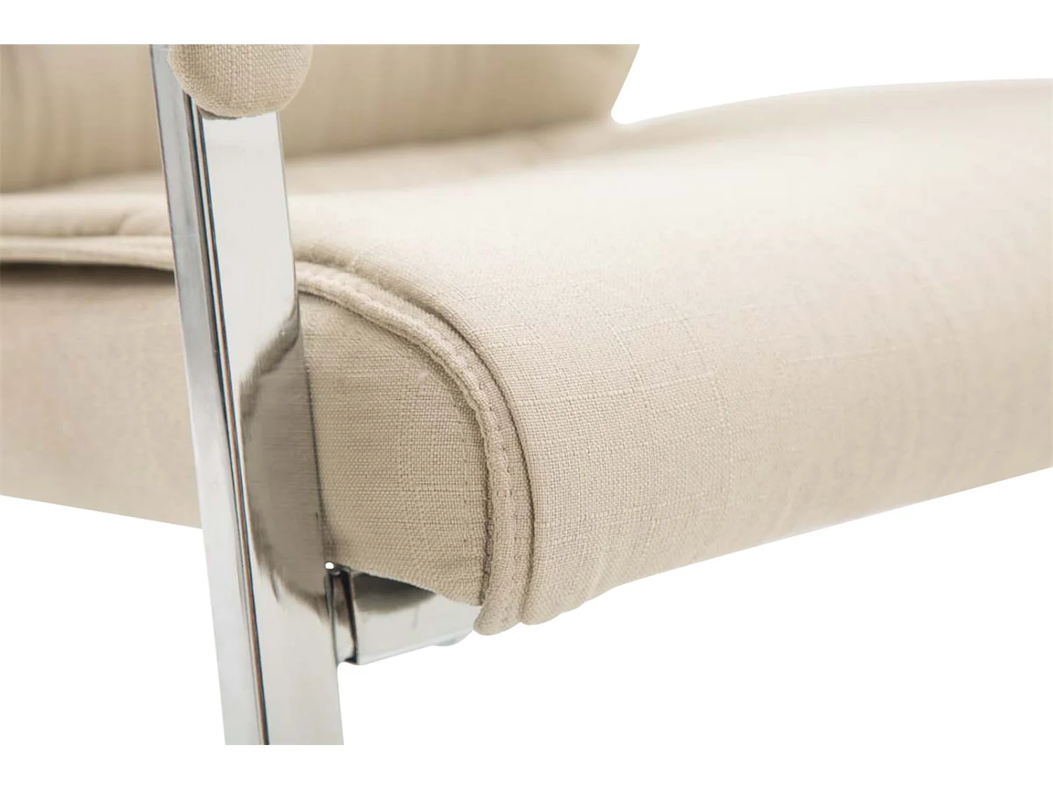 Lot de 2  chaises oscillantes - Tissu & Nature - Crème - XXL Anubis