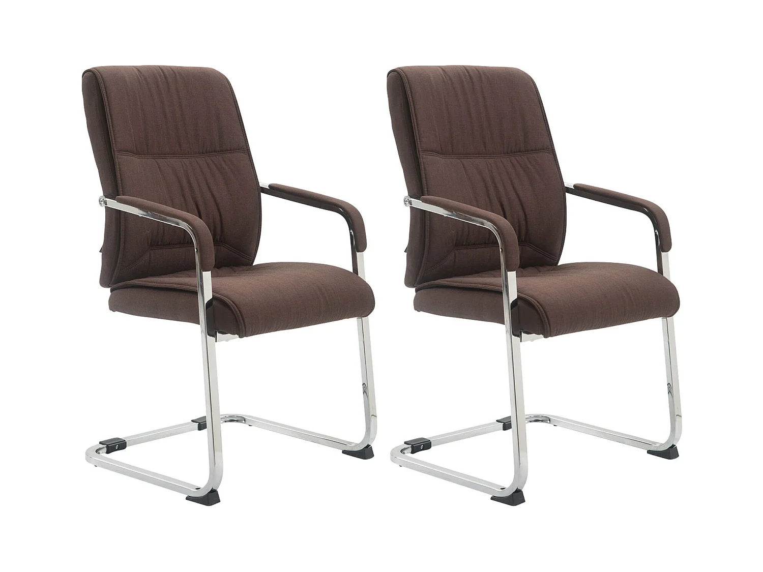 Lot de 2  chaises oscillantes - Tissu & Nature - Marron - XXL Anubis