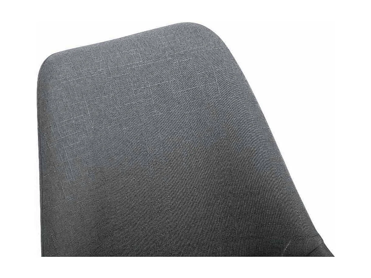 chaise salle à manger - Tissu & Blanc - Gris foncé - Toulouse