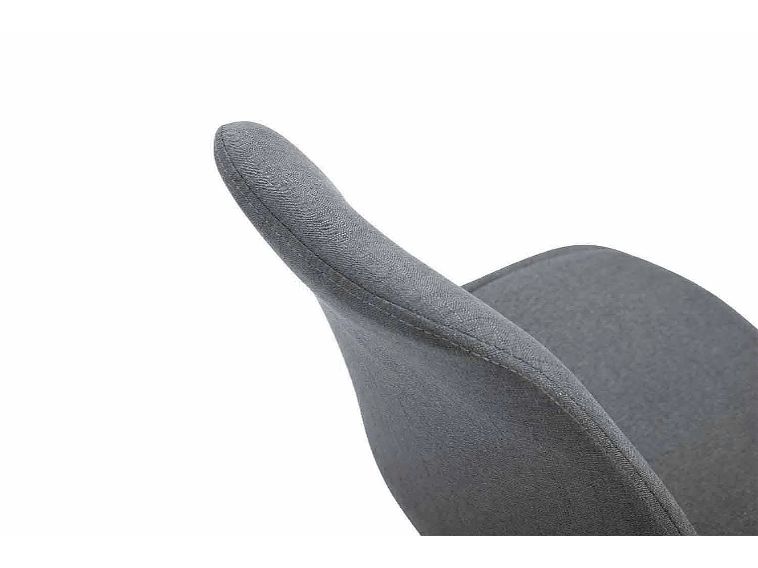 chaise salle à manger - Tissu & Blanc - Gris foncé - Toulouse