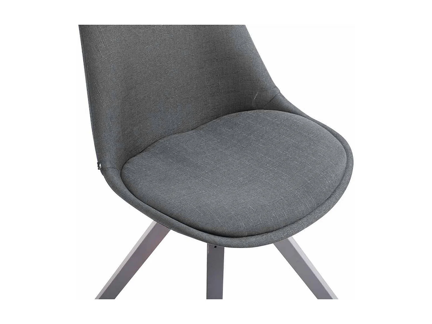 chaise salle à manger - Tissu & Gris - Gris foncé - Toulouse