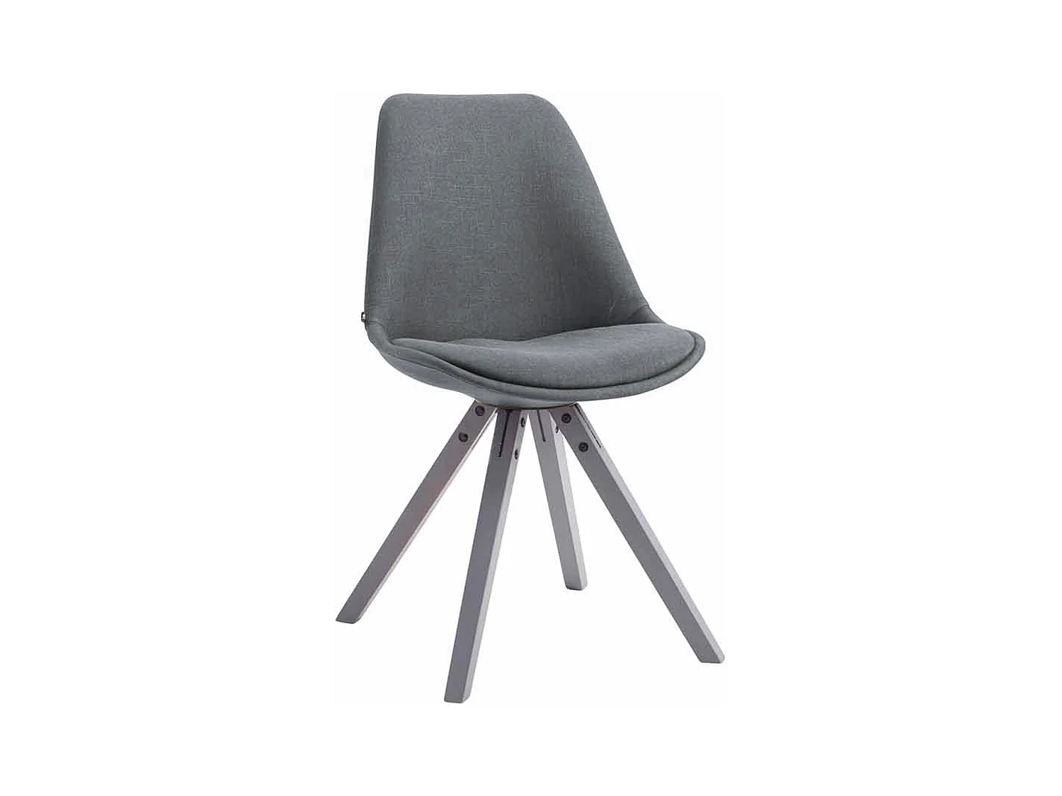 chaise salle à manger - Tissu & Gris - Gris foncé - Toulouse