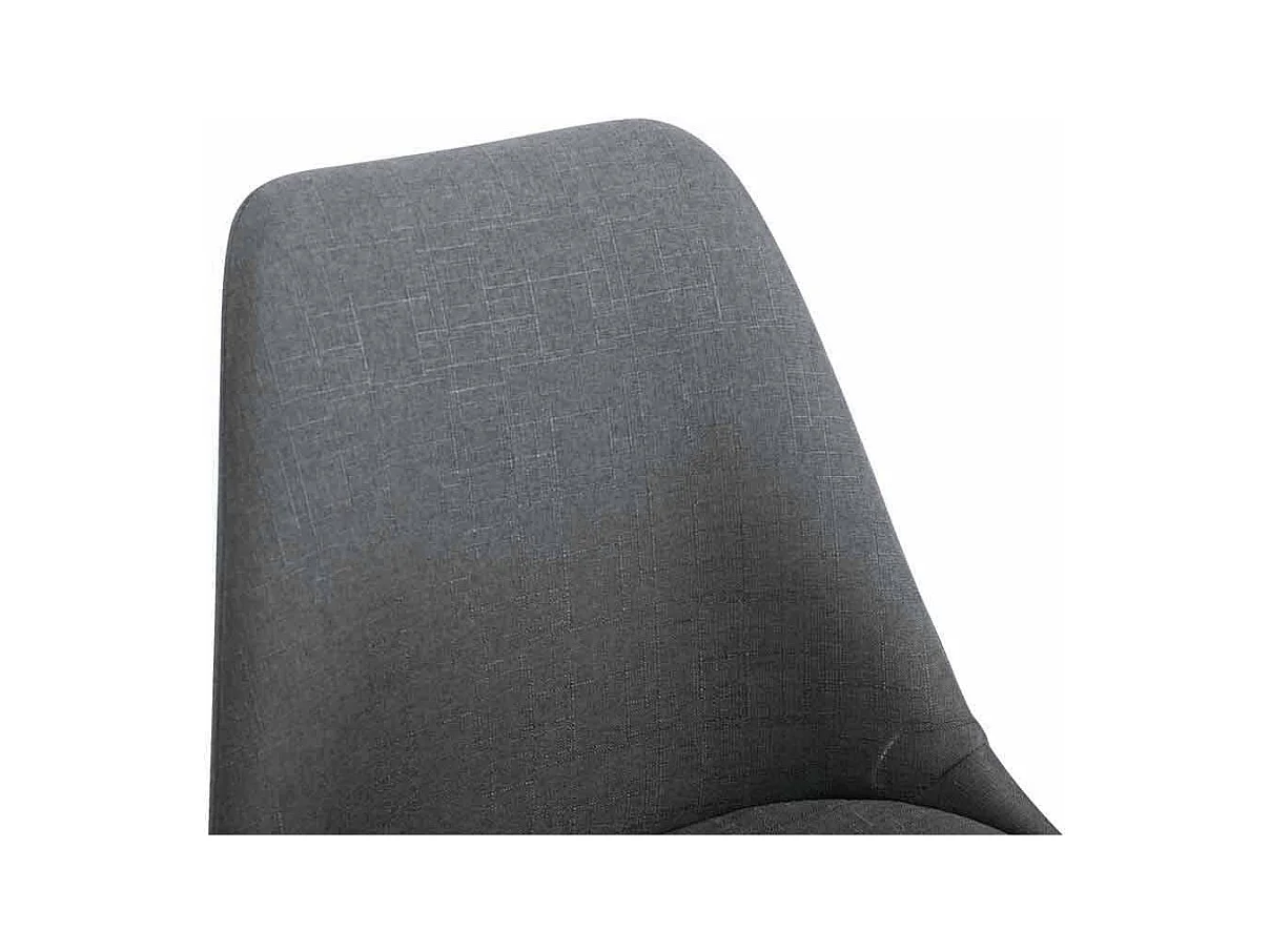 chaise salle à manger - Tissu & Gris - Gris foncé - Toulouse