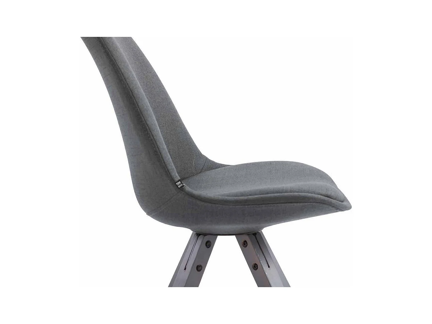 chaise salle à manger - Tissu & Gris - Gris foncé - Toulouse