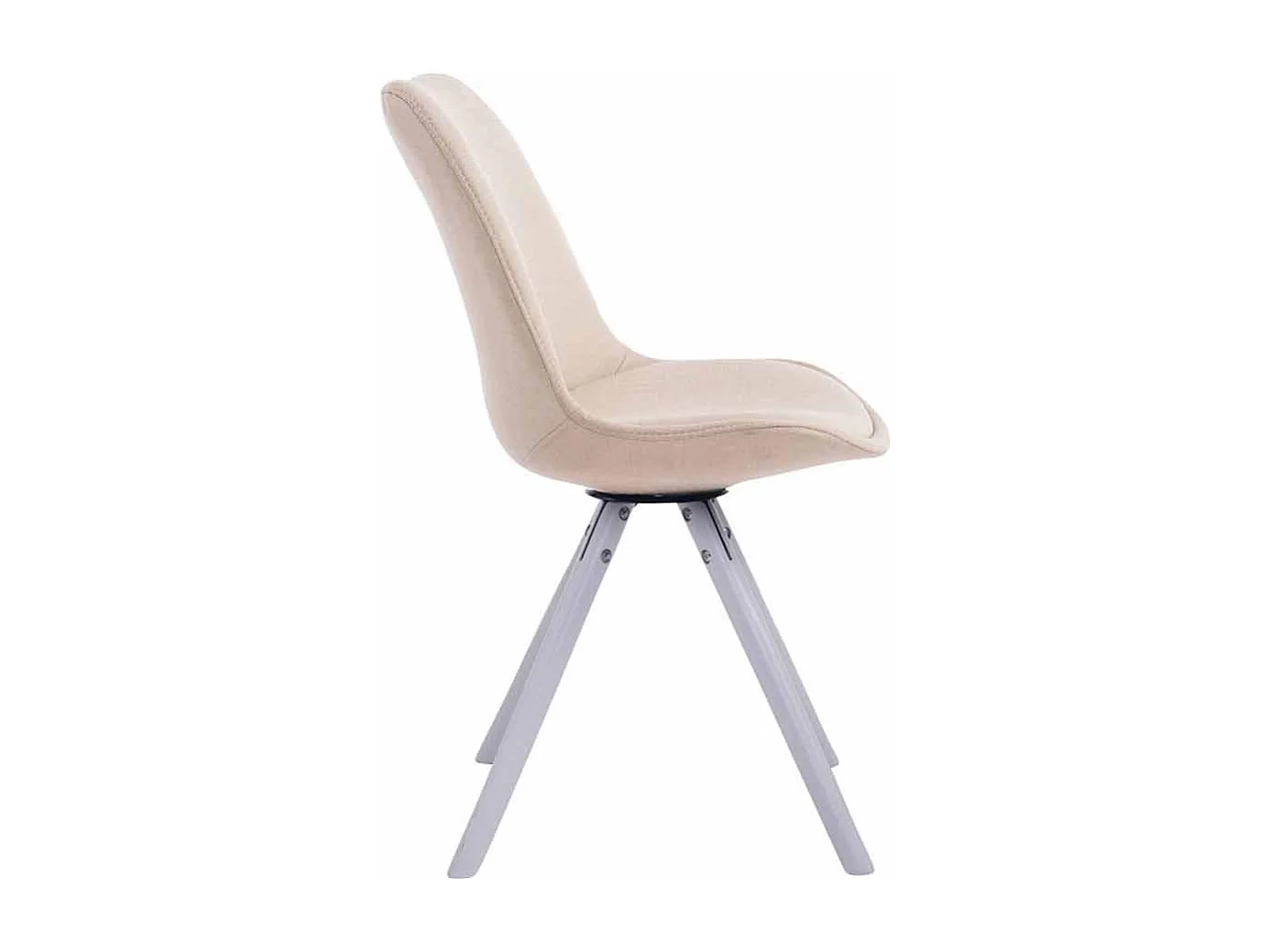 Esszimmerstuhl - Stoff & weiß - creme - Toulouse