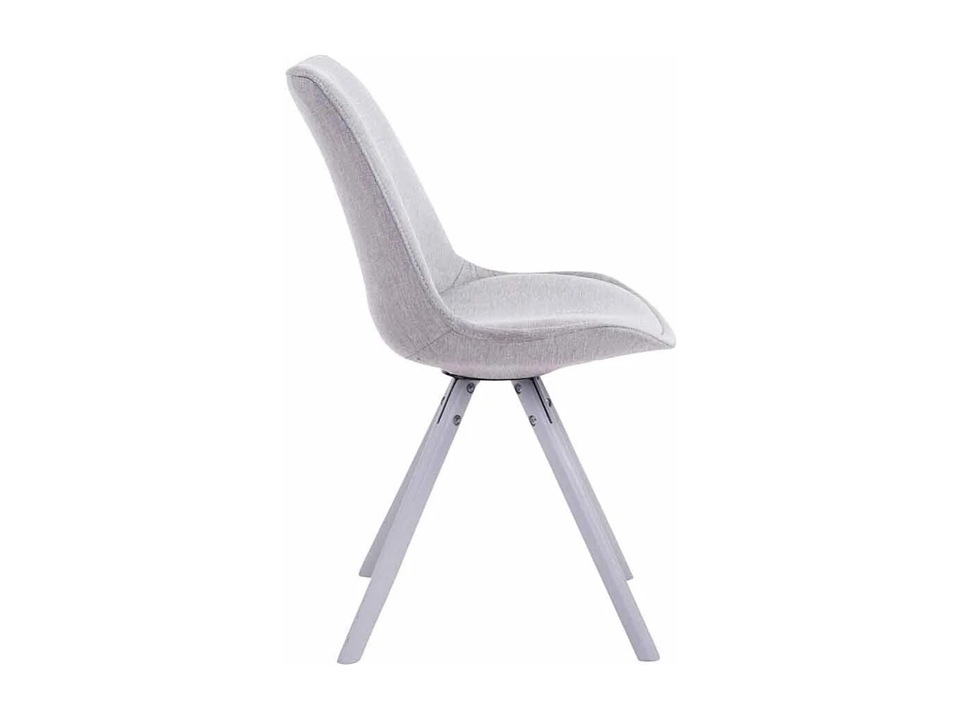 chaise salle à manger - Tissu & Blanc - Gris - Toulouse