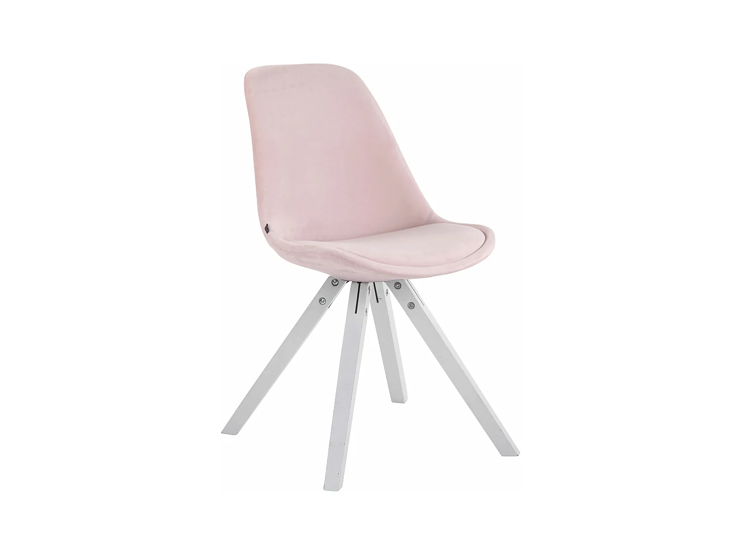 Eetkamerstoelen - Fluweel & wit - roze - Toulouse