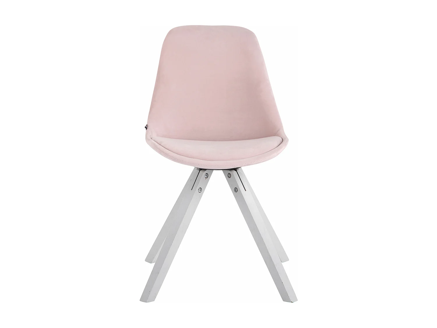 Eetkamerstoelen - Fluweel & wit - roze - Toulouse