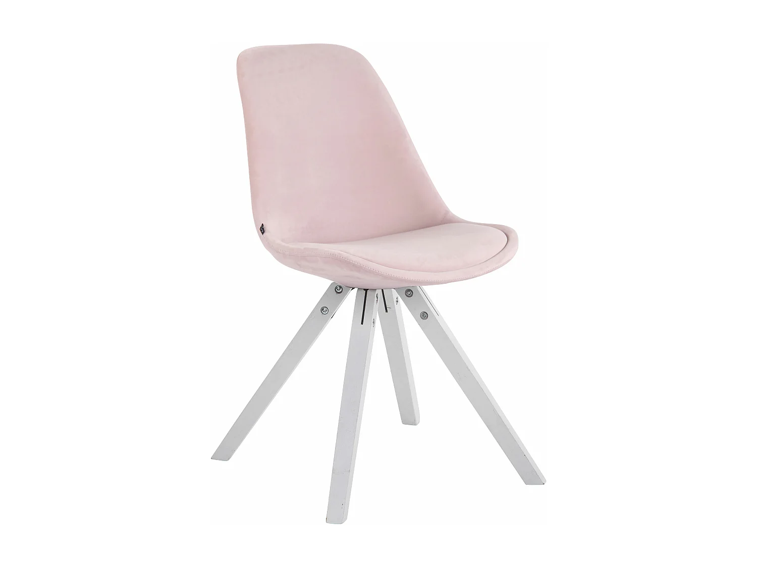 chaise salle à manger - Velours & Blanc - Rose - Toulouse