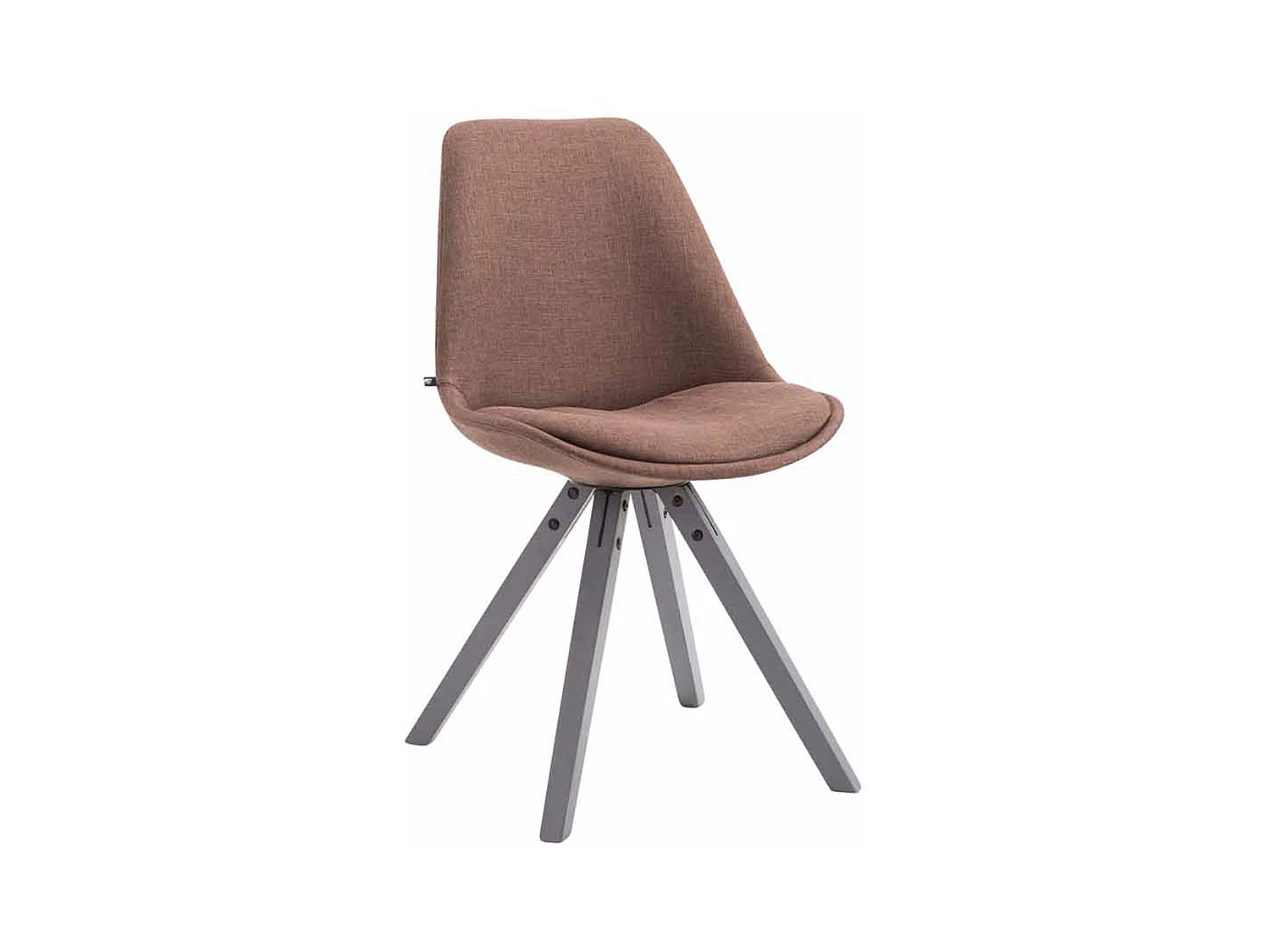 chaise salle à manger - Tissu & Gris - Marron - Toulouse