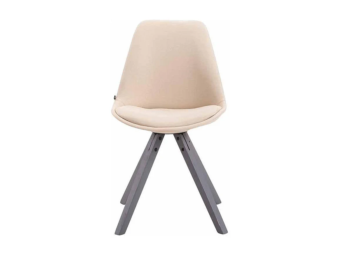 chaise salle à manger - Tissu & Gris - Crème - Toulouse