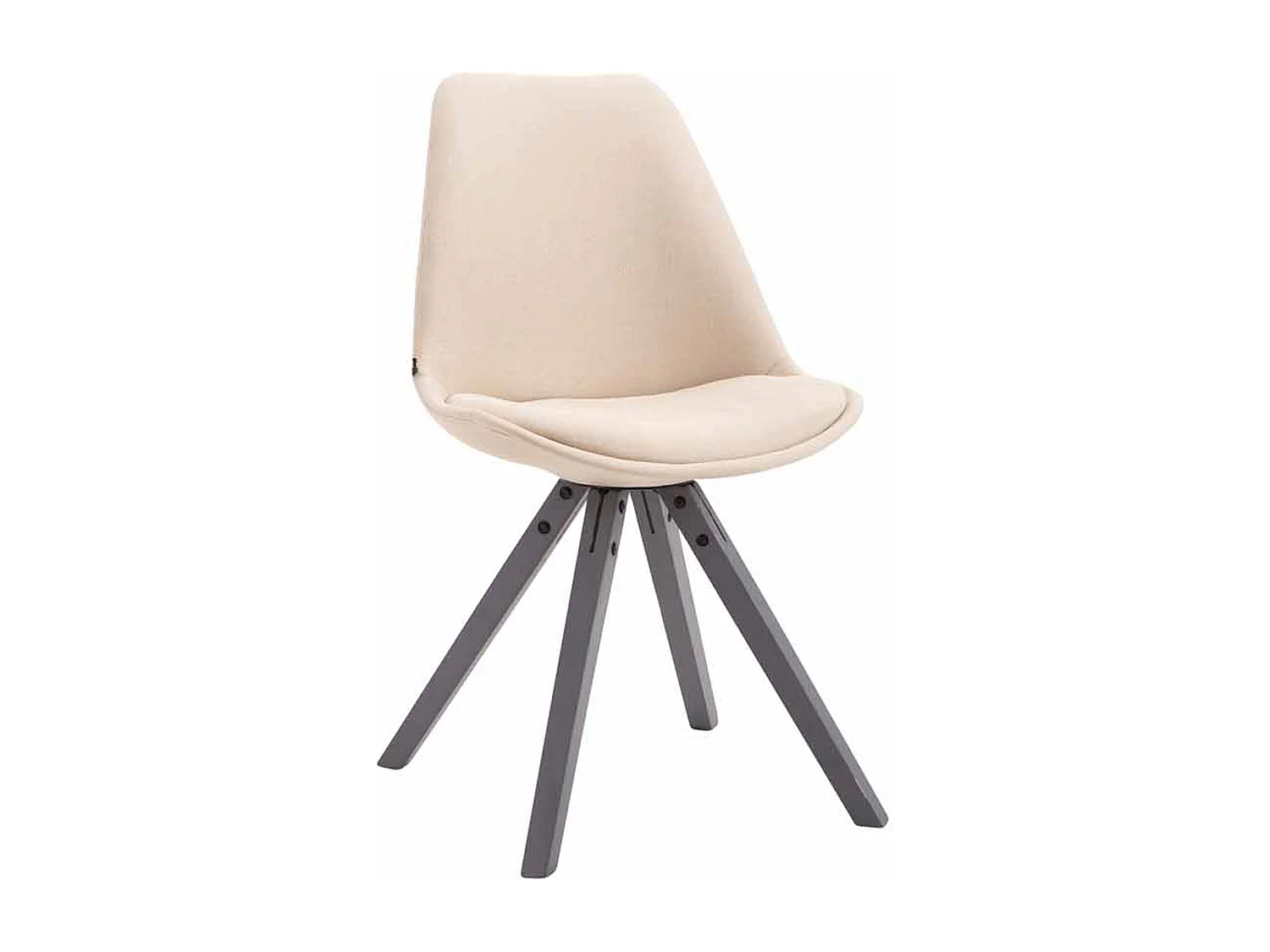 chaise salle à manger - Tissu & Gris - Crème - Toulouse