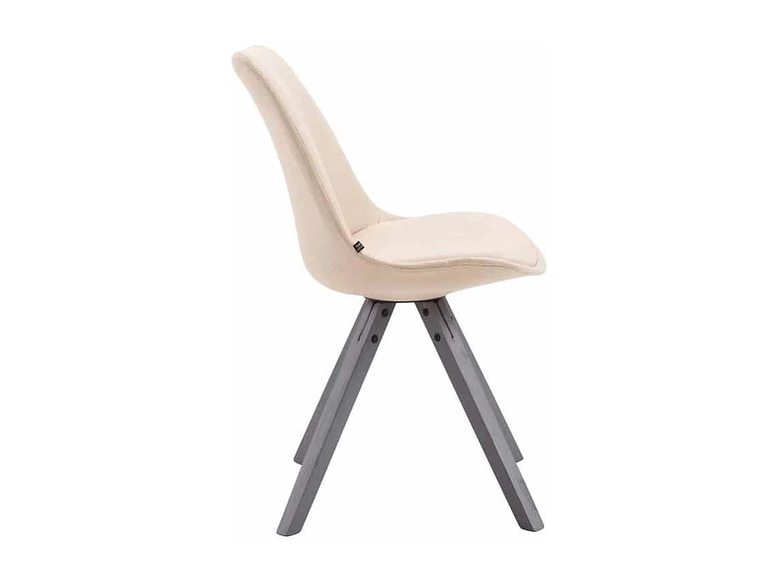 chaise salle à manger - Tissu & Gris - Crème - Toulouse