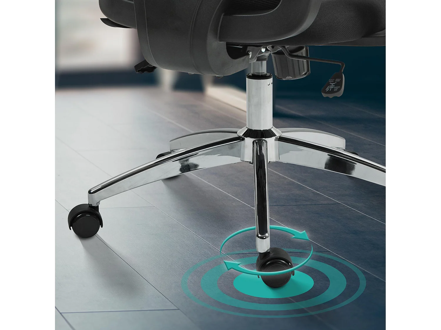 Chaise de bureau - Plastique - Noir - Bryden