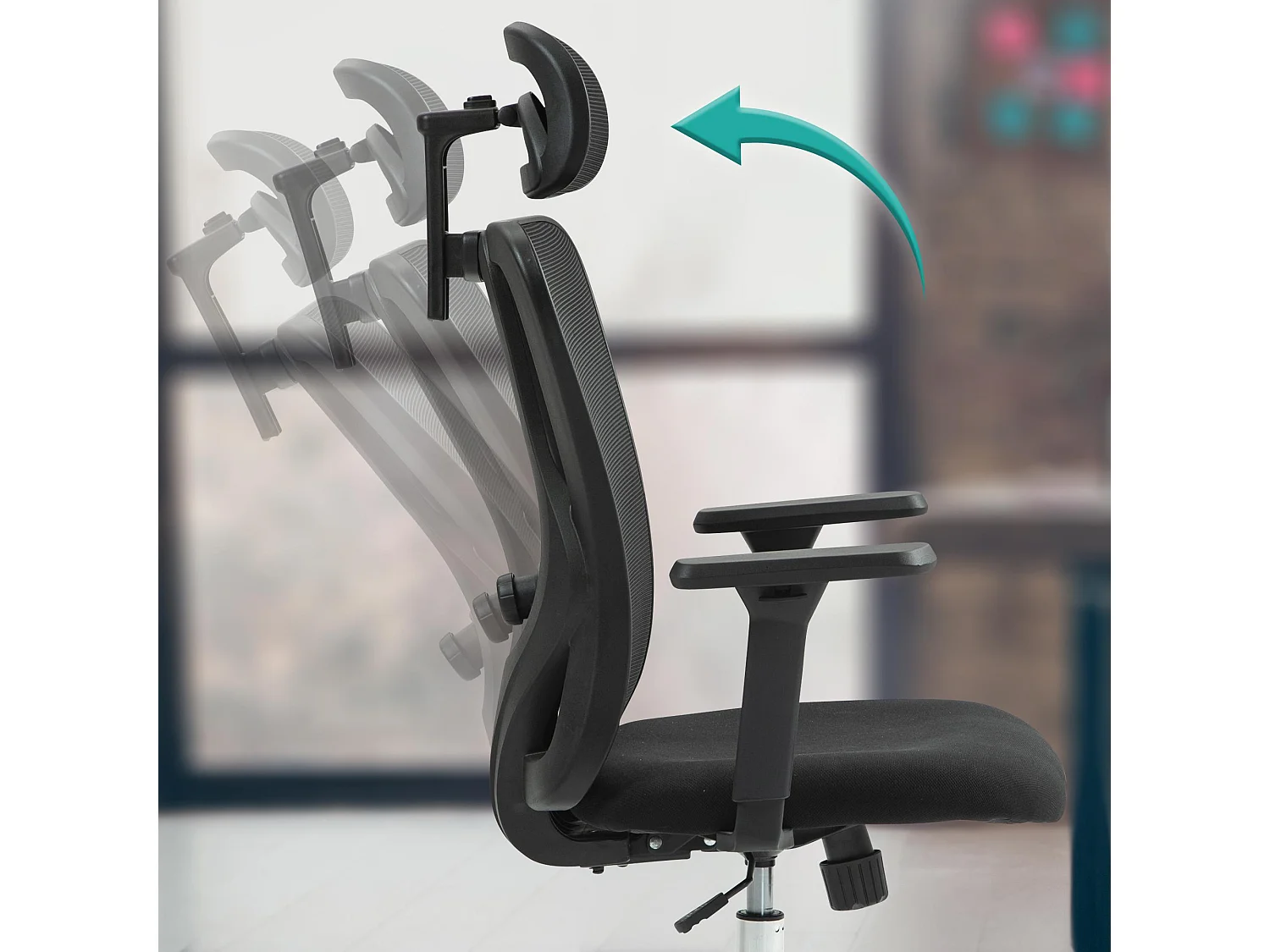 Chaise de bureau - Plastique - Noir - Bryden