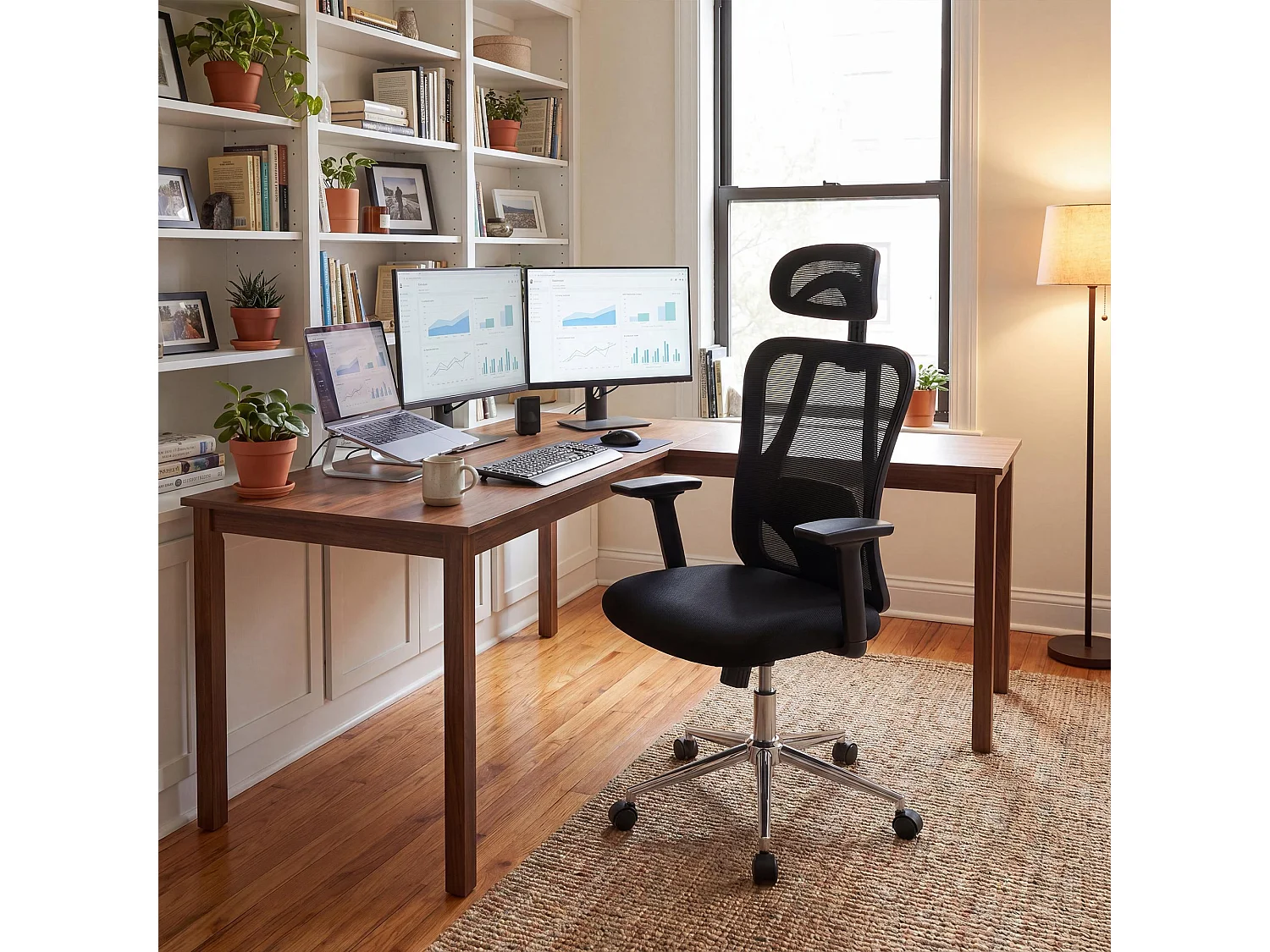 Chaise de bureau - Plastique - Noir - Bryden