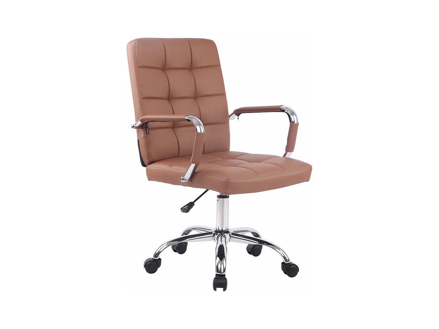 Chaise de bureau - Similicuir - Marron clair - Deli PRO