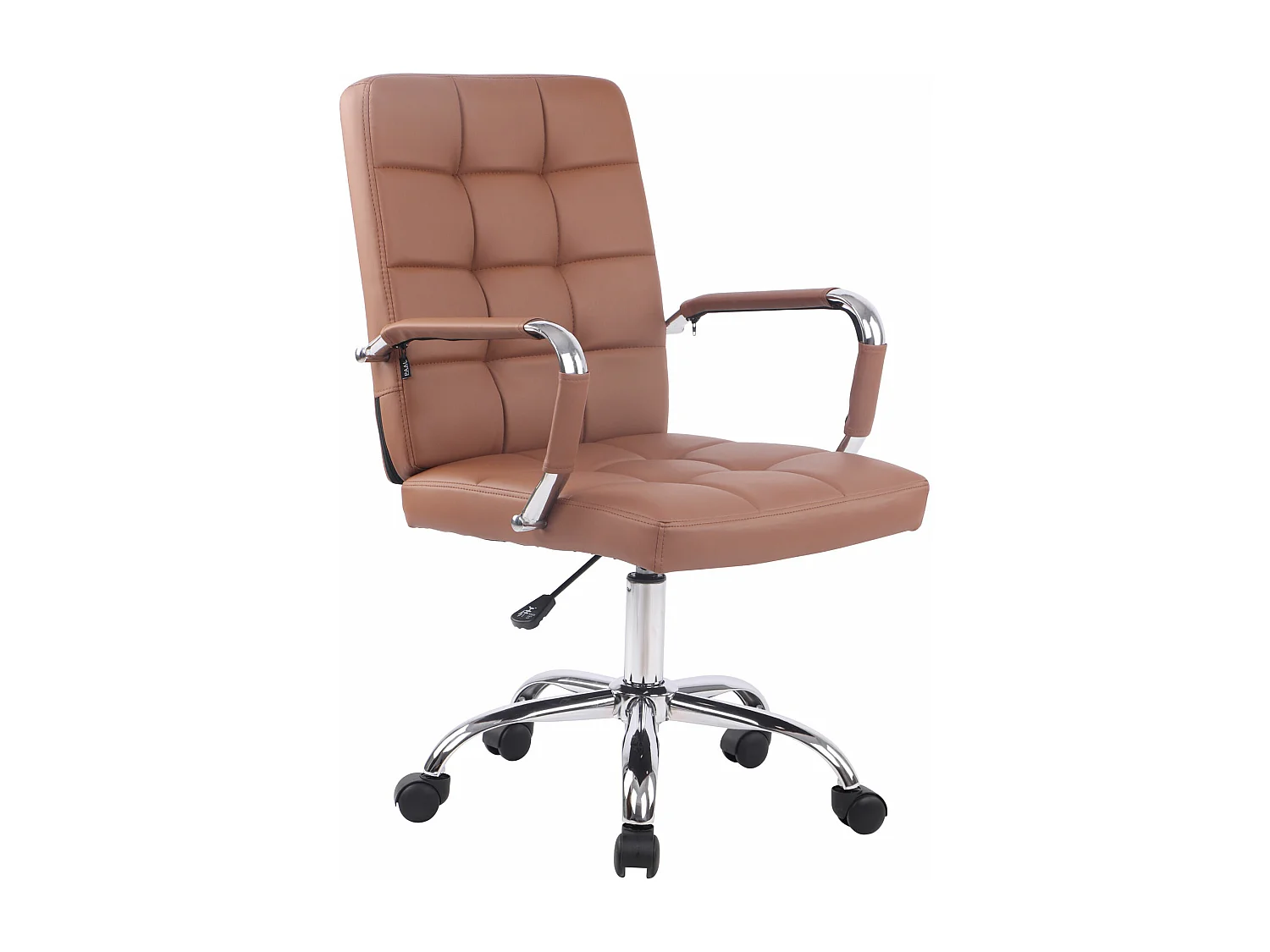 Chaise de bureau - Similicuir - Marron clair - Deli PRO